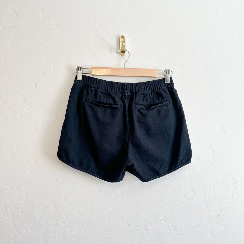 Madewell‎ | Cotton Viscose Pull-On Casual Lounge Shorts in Almost Black